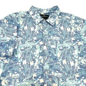 Rodd & Gunn Mens Sports Fit Cotton Button Down Shirt Blue Coral Print L RV$148